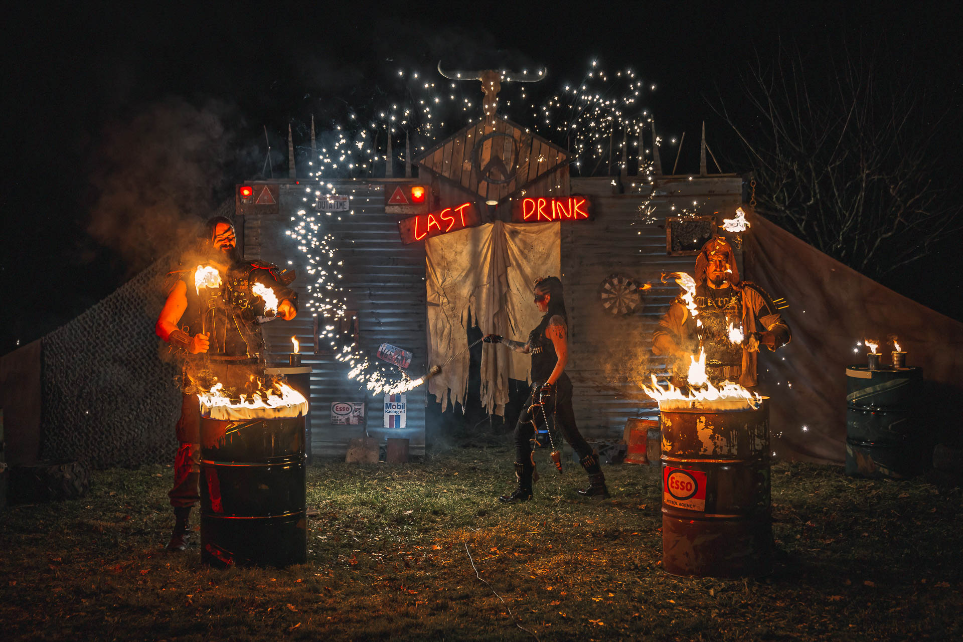 Wasteland Warriors, spectacle de feu post-apocalyptique - Compagnie Rêves Temporels